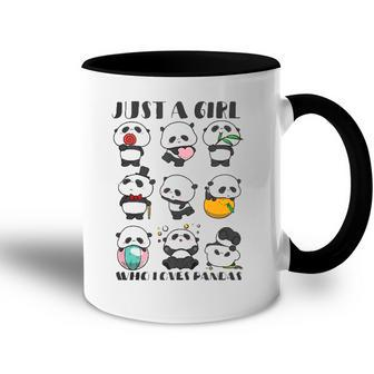 Just A Girl Who Loves Pandas For Women Lover Panda Accent Mug | Mazezy