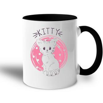 Kids Cat Kitten Kitty Girl Accent Mug | Mazezy