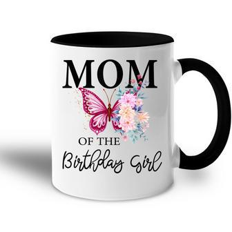 Mom 1St First Birthday Matching Family Butterfly Floral Accent Mug - Seseable