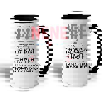 Nene Grandma Gift Nene The Woman The Myth The Bad Influence Accent Mug - Seseable