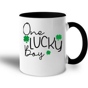 One Lucky Boy Funny St Patrick Day Accent Mug | Favorety