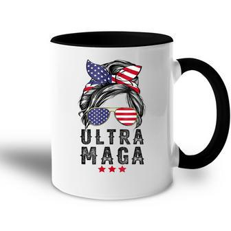 Pro Trump Ultra Mega Messy Bun V2 Accent Mug | Mazezy
