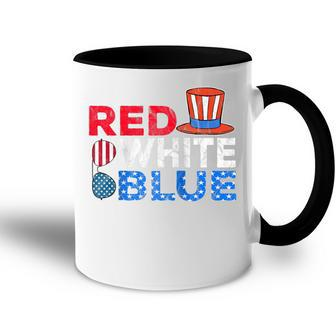 Red White Blue American Flag 4Th Of July Funny Gift Mom Dad Accent Mug - Seseable
