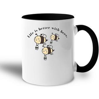 Save The Bees Life Is Better With Bees Climate Change Accent Mug | Mazezy