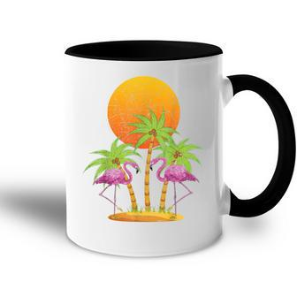 Sunset Palm Trees Summer Vacation Flamingo Tropical Summer  Accent Mug