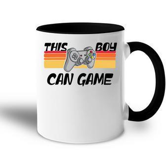 This Boy Can Game Funny Retro Gamer Gaming Controller Accent Mug - Monsterry CA