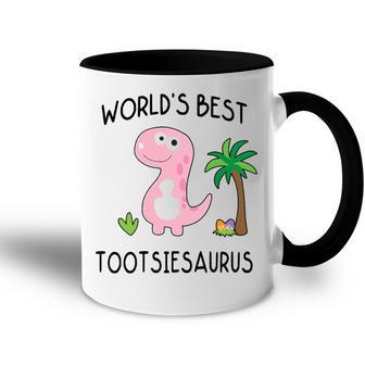 Tootsie Grandma Gift Worlds Best Tootsiesaurus Accent Mug - Seseable