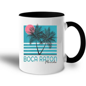 Womens Boca Raton Florida Souvenirs Fl Palm Tree Vintage Accent Mug | Mazezy