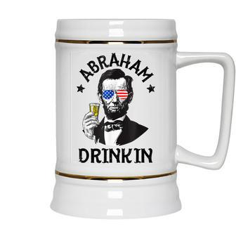 Abraham Lincoln 4Th Of July Drinking Men Women Gift Ceramic Beer Stein - Seseable