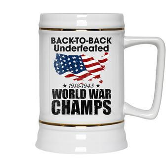 Back To Back Undefeated World War Champs Trend Ceramic Beer Stein - Seseable