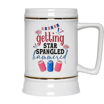Getting Star Spangle Hammered America Western 4Th Of July Ceramic Beer Stein | Seseable UK