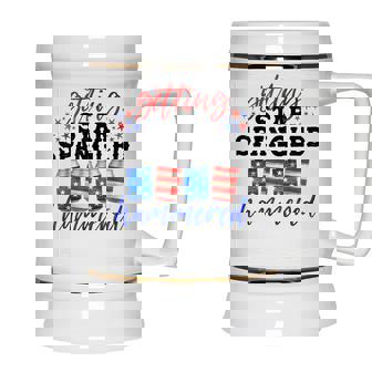 Time To Get Star Spangled Hammered Beer Usa Flag 4Th Of July Ceramic Beer Stein - Seseable