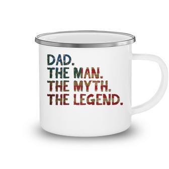 4Th Of July Fathers Day Gift - Dad The Man The Myth Camping Mug - Seseable
