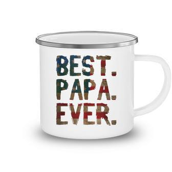 4Th Of July Fathers Day Usa Dad Gift - Best Papa Ever Camping Mug - Seseable