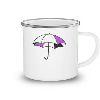 Ace Asexual Pride Asexuality Purple Umbrella Pride Flag Camping Mug | Mazezy