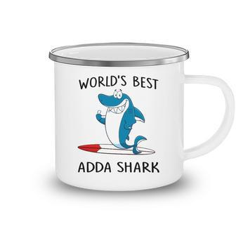 Adda Grandpa Gift Worlds Best Adda Shark Camping Mug - Seseable
