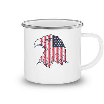 American Flag Eagle Usa Patriotic Camping Mug | Mazezy