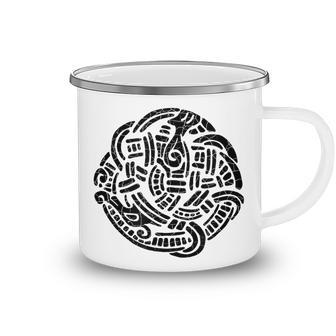 Ancient Viking Serpent Amulet For Nordic Lore Lovers Camping Mug | Seseable CA