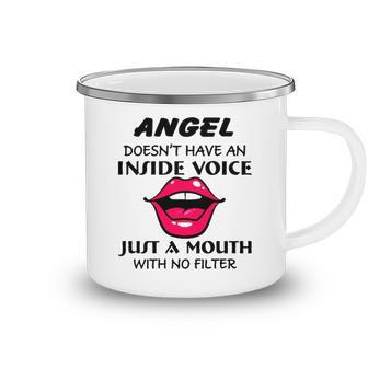 Angel Name Gift Angel A Mouth With No Filter Camping Mug - Seseable
