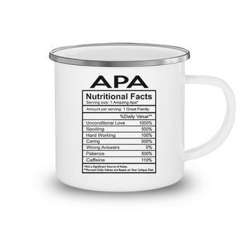 Apa Grandpa Gift Apa Nutritional Facts Camping Mug - Seseable