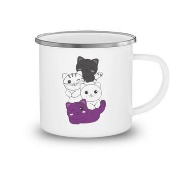 Asexual Flag Pride Lgbtq Cats Asexual Cat Camping Mug | Mazezy