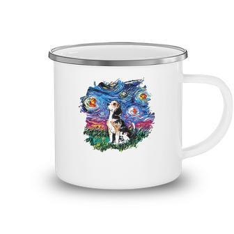 Beagle Starry Night Impressionist Dog Lovers Gift Camping Mug | Mazezy