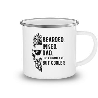 Bearded Inked Dad Like A Normal But Cooler Fathers Day Camping Mug | Mazezy