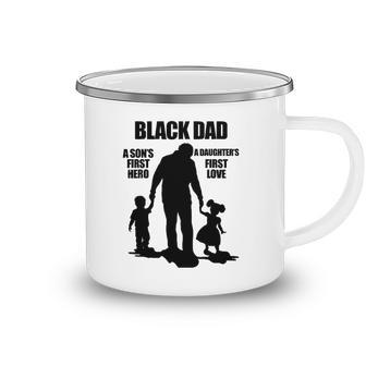 Black African American Fathers Day Afrocentric Dad Camping Mug | Mazezy