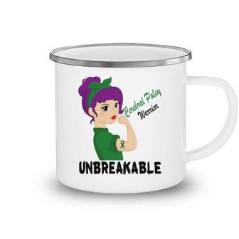 Cerebral Palsy Warrior Strong Women Green Ribbon Cerebral Palsy Cerebral Palsy Awareness Camping Mug | Favorety DE