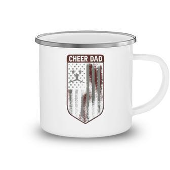 Cool Fathers Day 4Th Of July Us Flag Cheer Dad Design Camping Mug - Seseable
