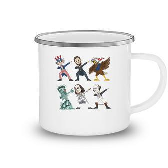 Dabbing Uncle Sam And Friends 4Th Of July Boys Girls Kids Camping Mug | Mazezy