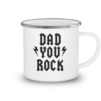 Dad You Rock Rock Heavy Metal Tee Camping Mug | Mazezy