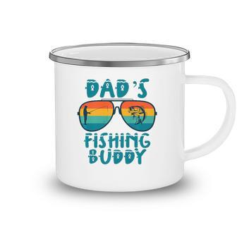 Dads Fishing Buddy Cute Fish Sunglasses Youth Kids Camping Mug | Mazezy