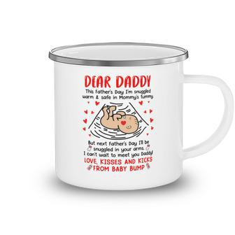 Dear Daddy I Cant Wait To Meet You Fathers Day Mug Camping Mug - Monsterry AU
