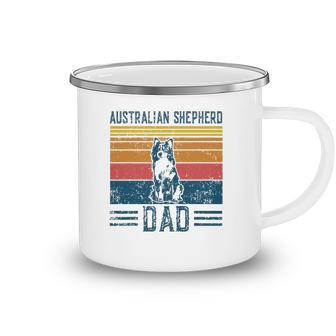 Dog Aussie Dad Vintage Australian Shepherd Dad Camping Mug | Mazezy
