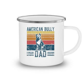 Dog Bully Pit Bull Dad - Vintage American Bully Dad Camping Mug | Mazezy