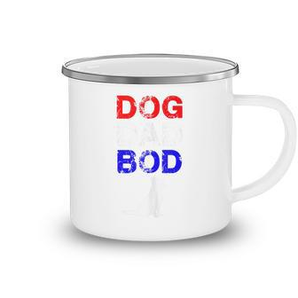 Dog Dad Bod German Shepherd 4Th Of July Mens Gift Camping Mug - Seseable