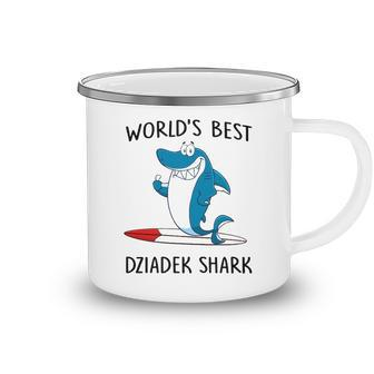 Dziadek Grandpa Gift Worlds Best Dziadek Shark Camping Mug - Seseable