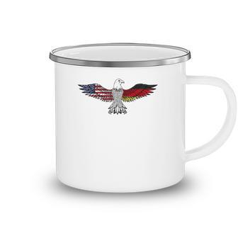 Eagle American German Flag American Grown German Roots Camping Mug | Mazezy