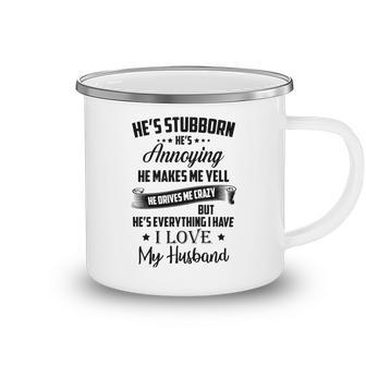 Family I Love My Husband Camping Mug | Favorety CA