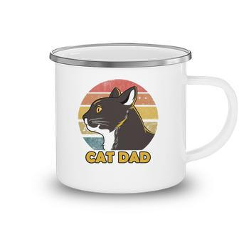 Funny Cat Dad Fathers Day Camping Mug | Mazezy