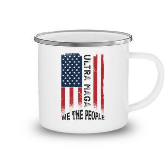 Funny Ultra Maga Vintage American Flag Ultramaga Retro Camping Mug | Favorety DE