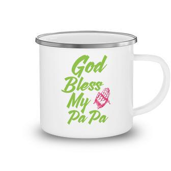 God Bless Papa Fathers Day Gift Camping Mug - Monsterry AU