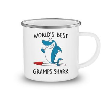 Gramps Grandpa Gift Worlds Best Gramps Shark Camping Mug - Seseable