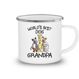 Grandpa Gift Worlds Best Dog Grandpa Camping Mug - Seseable