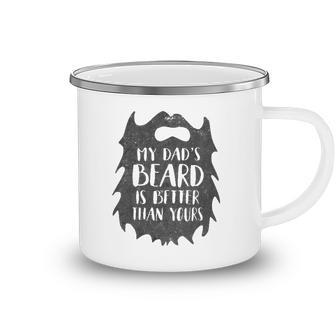 Kids My Dads Beard Is Better Than Yours Kids Camping Mug | Mazezy