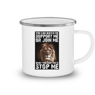 Lion Dont Stop Me Camping Mug | Mazezy