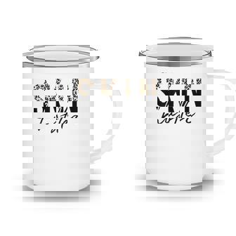 Men Skin Hustler Skin Lover Esthetician Leopard Skincare Camping Mug | Mazezy