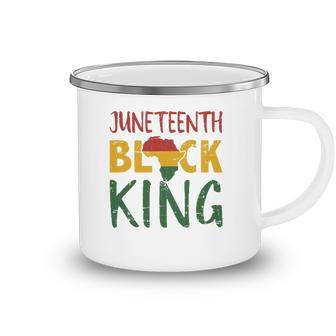 Mens Juneteenth Black King In African Flag Colors For Afro Pride Camping Mug | Mazezy