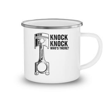 Mens Knock Knock Whos There Fathers Day Top Mechanic Dad Daddy Camping Mug - Seseable